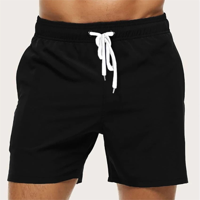 Quick-Dry Elastic Waist Swim Trunks