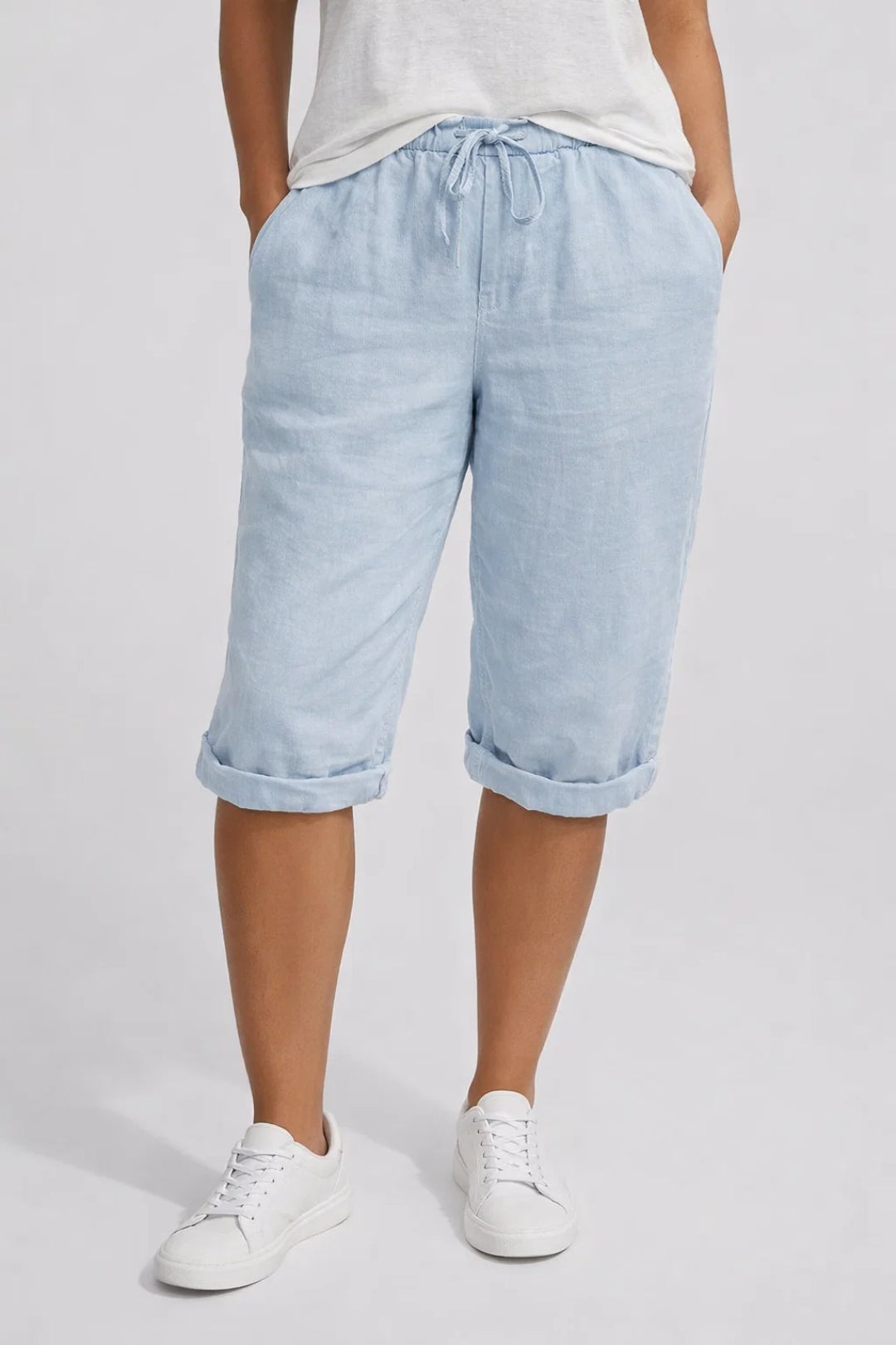 Elastic Waist Casual Shorts