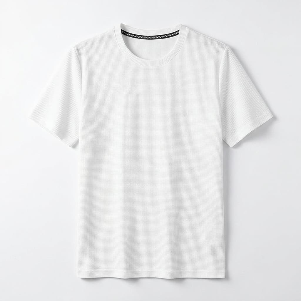 Men's waffle knit tshirt - relaxed tailored fit - everyday casual