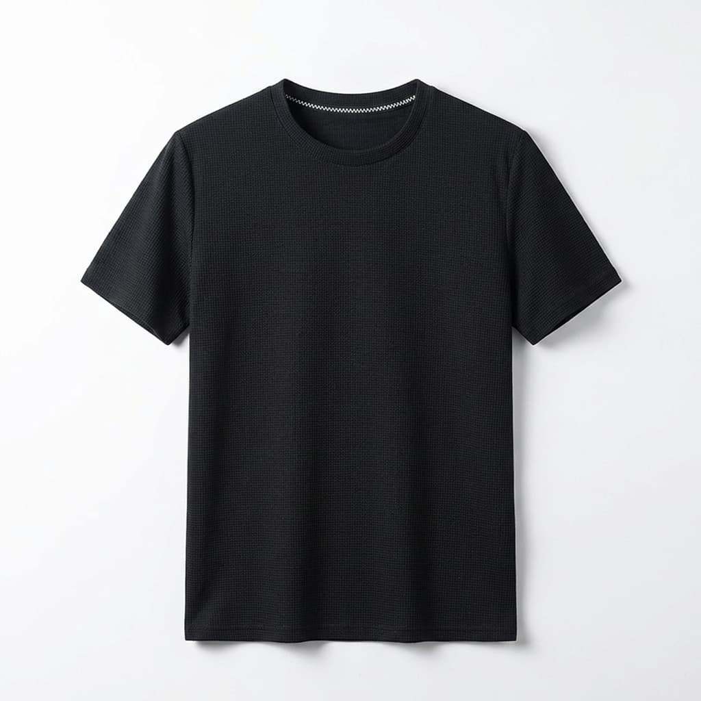 Men's waffle knit tshirt - relaxed tailored fit - everyday casual