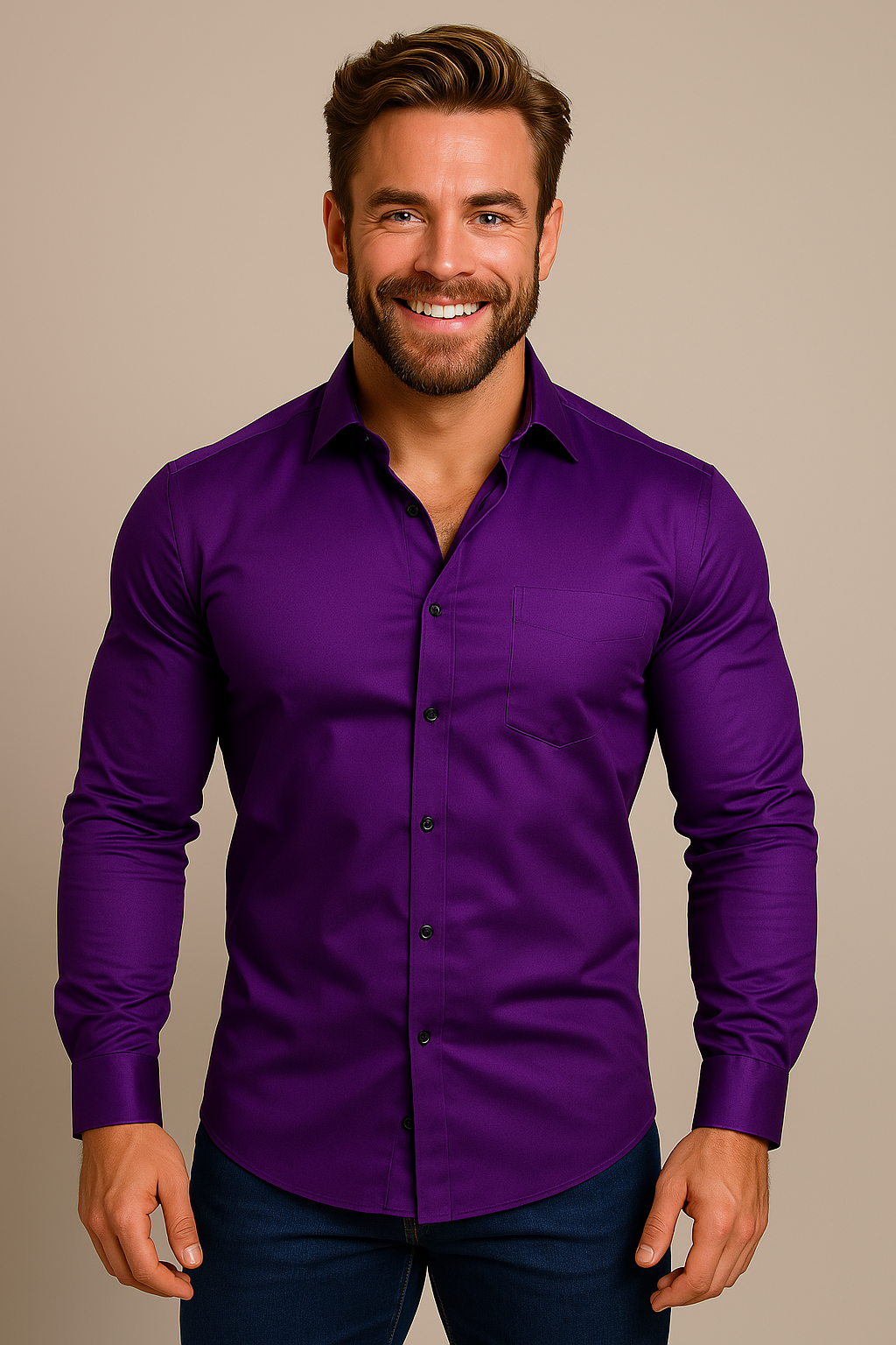 Men's Structured Long Sleeve Shirt