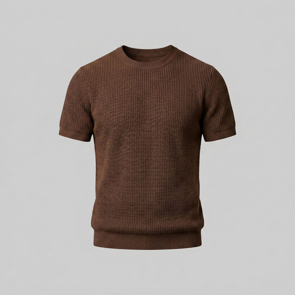 Men's Ribbed Knit Crew Neck