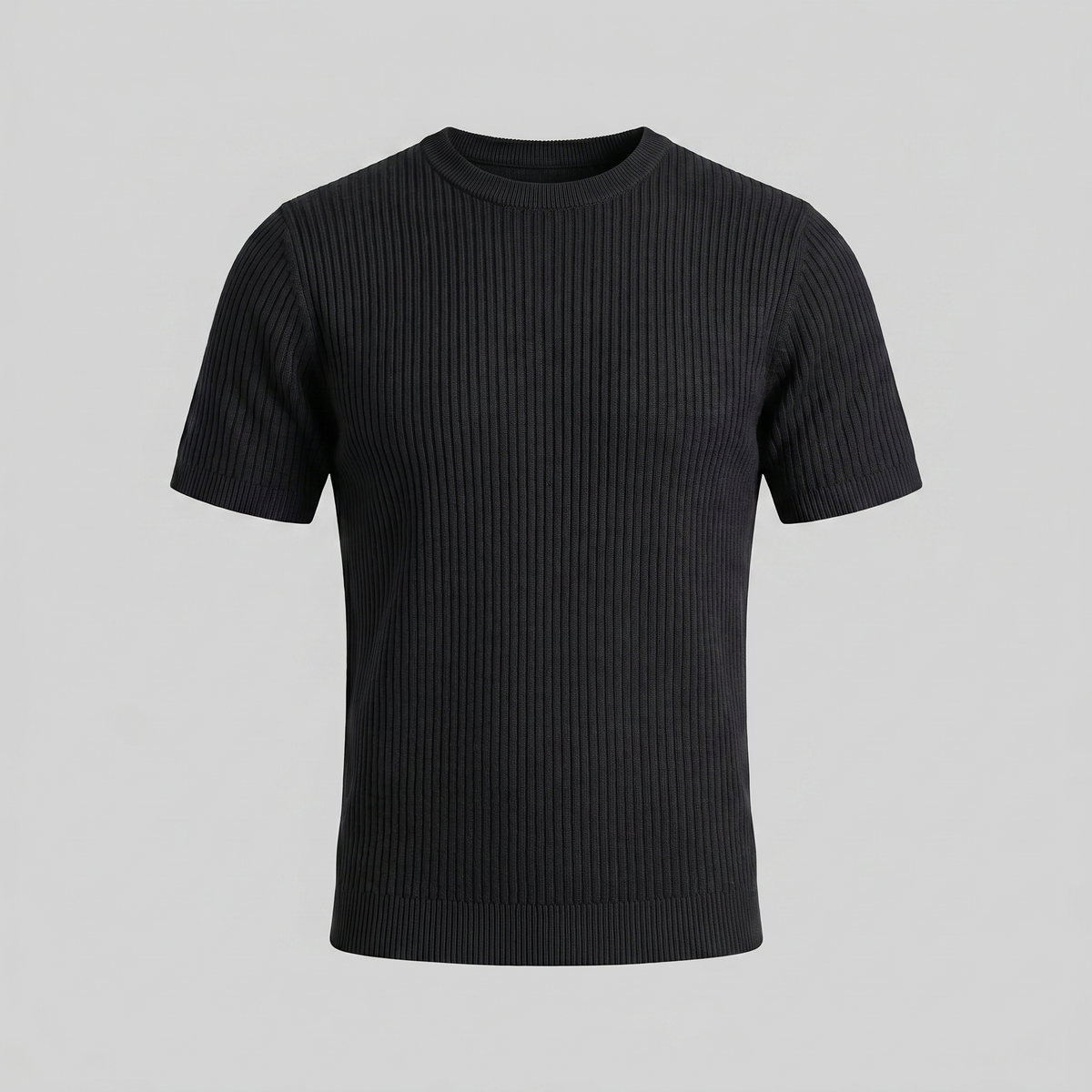 Men's Ribbed Knit Crew Neck