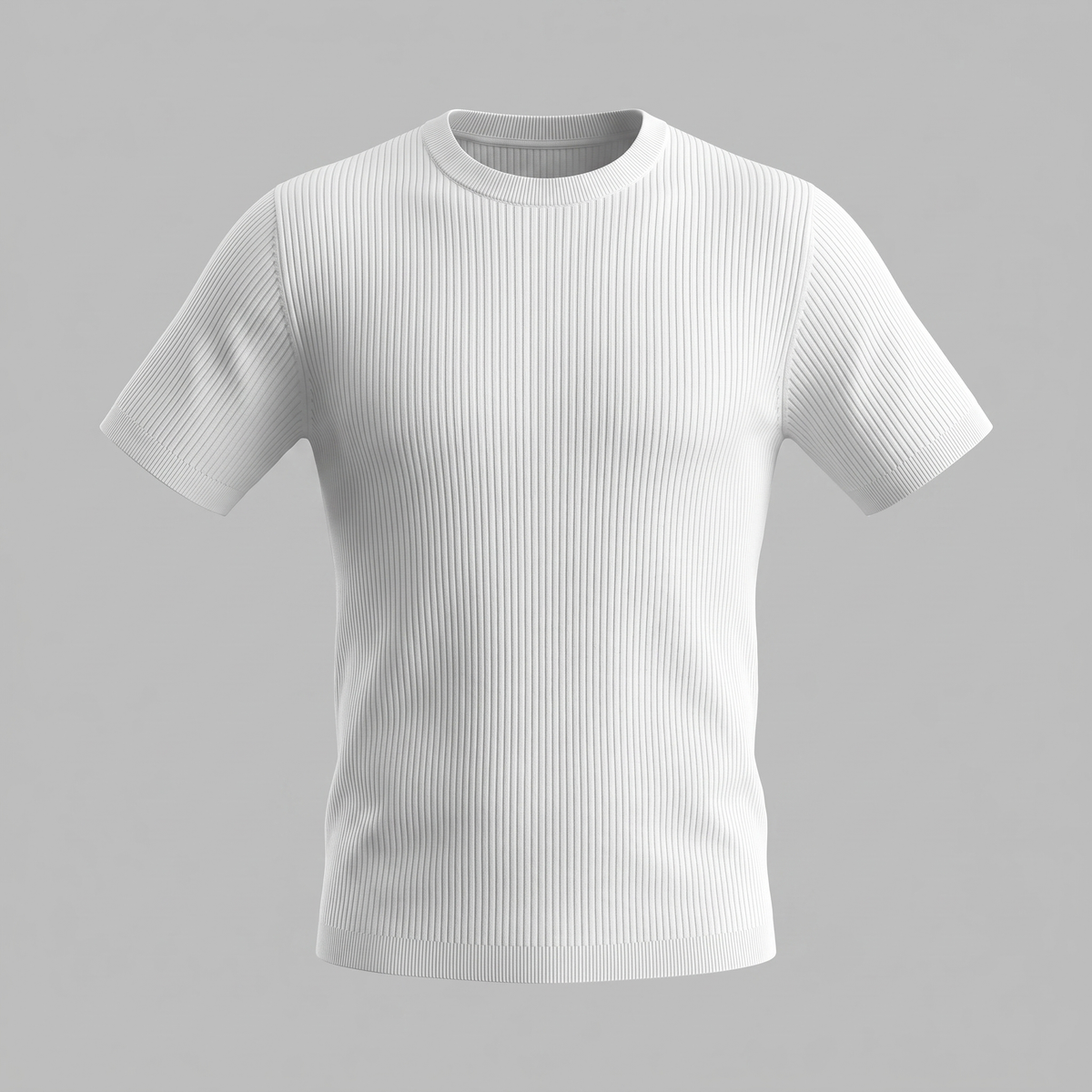 Men's Ribbed Knit Crew Neck