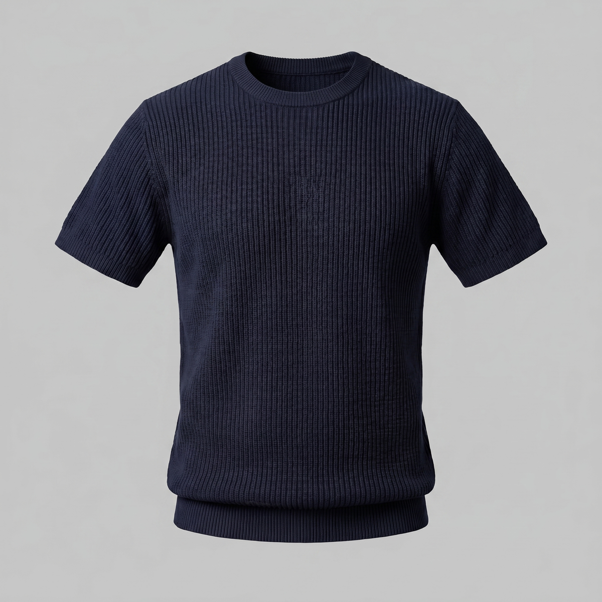 Men's Ribbed Knit Crew Neck