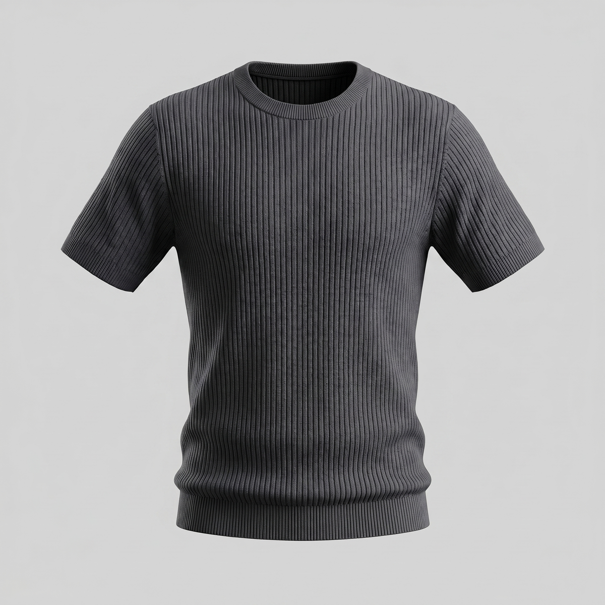 Men's Ribbed Knit Crew Neck