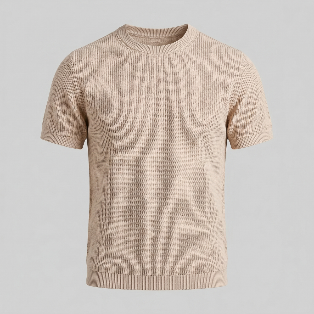 Men's Ribbed Knit Crew Neck