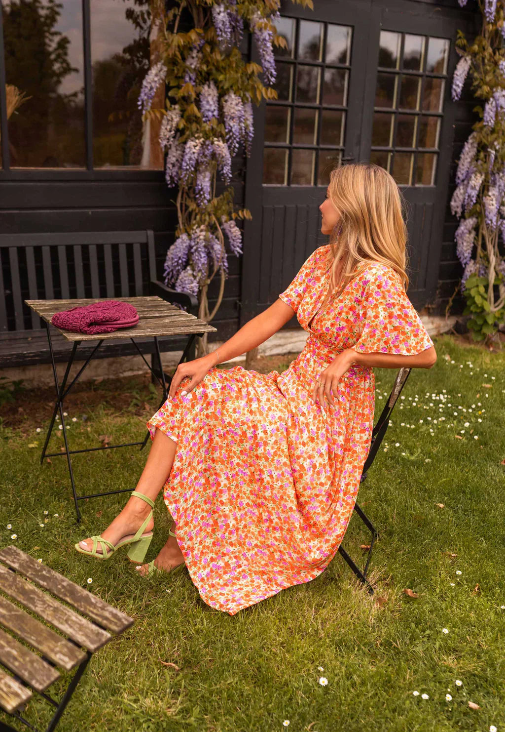Floral Maxi Dress With Sleeves