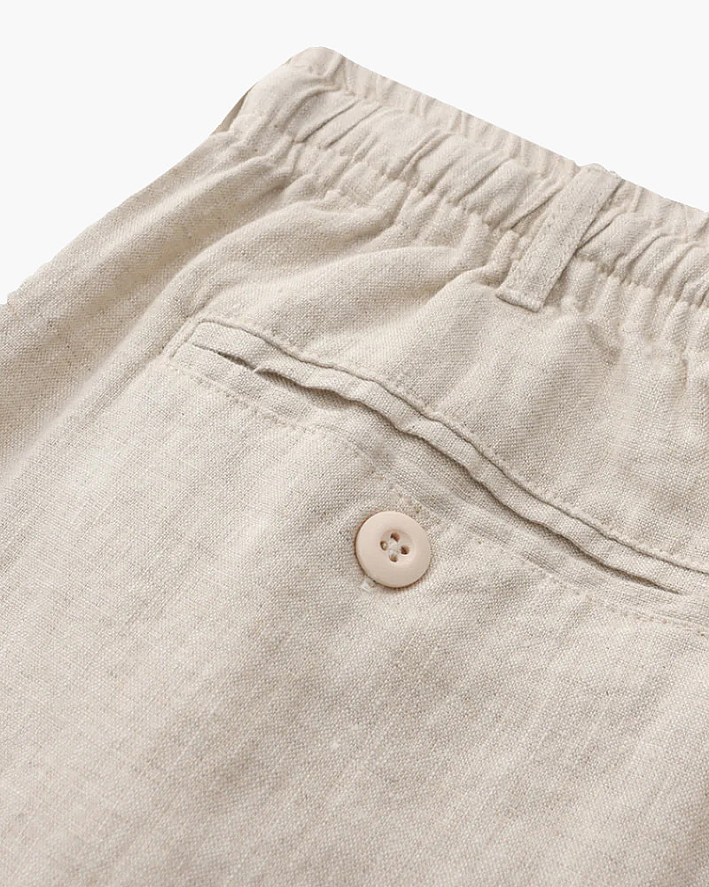 Men's Linen Blend Straight Shorts