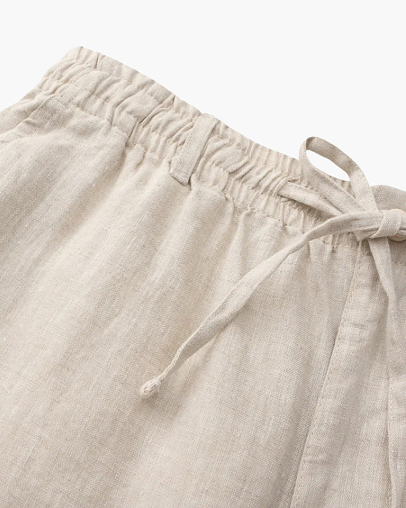 Men's Linen Blend Straight Shorts