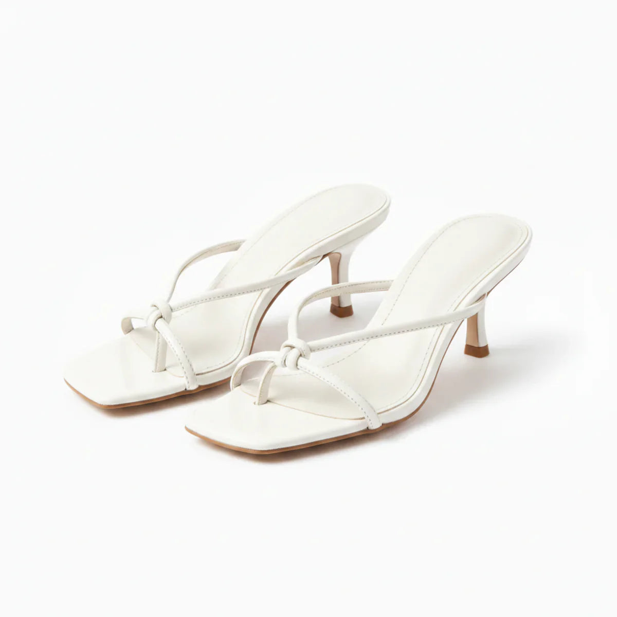Heeled Sandals With Knot Strap